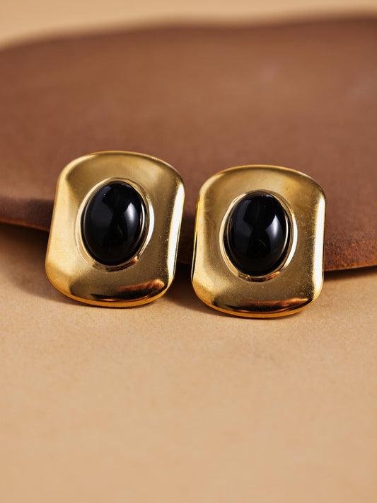 Premium Black Titanium Steel Earrings – Stainless Steel Statement Jewelry