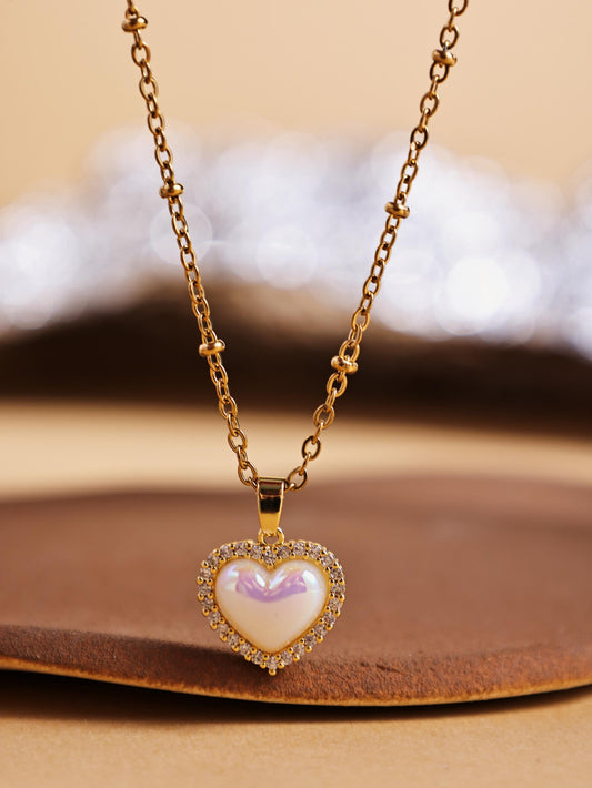 Trendy Heart Titanium Steel Necklace – Adjustable Choker Jewelry