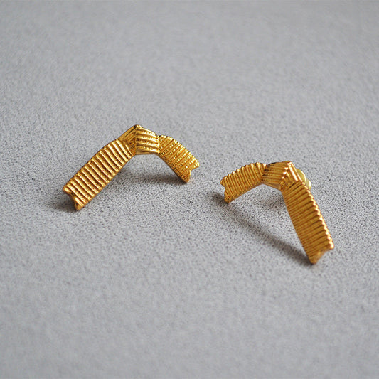 Gold-Plated Geometric Earrings