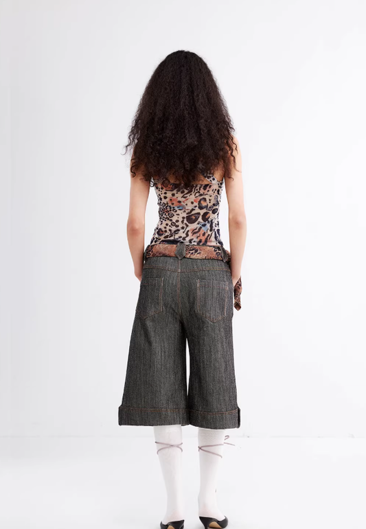 Feral Glow – Leopard Slim-Fit Cami Top