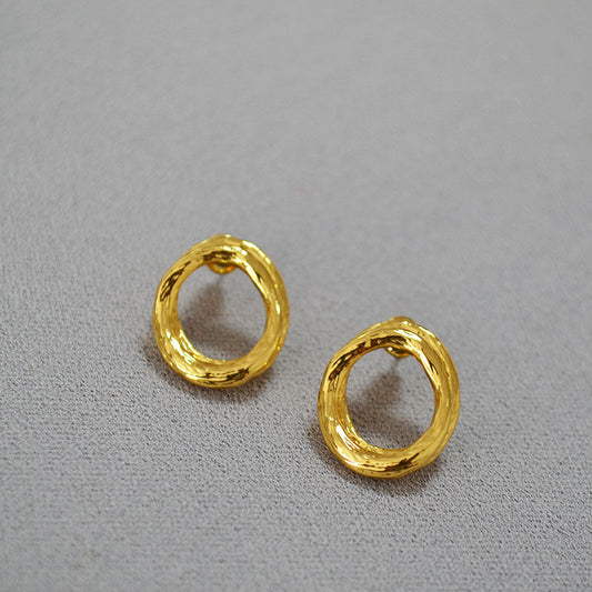 Gold-Plated Minimalist Hoop Earrings