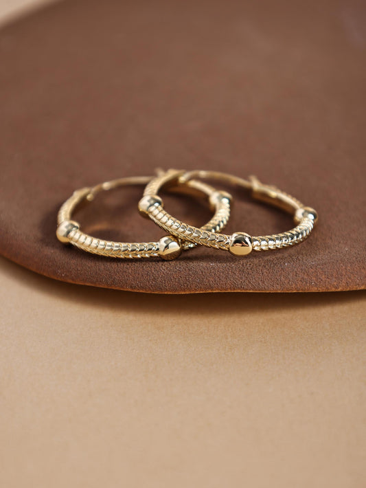 Bold Geometric Round Hoop Earrings – Minimalist Alloy Statement Jewelry