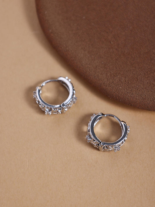 Fashion Geometric Round Hoop Earrings – Vintage Pattern Copper Jewelry