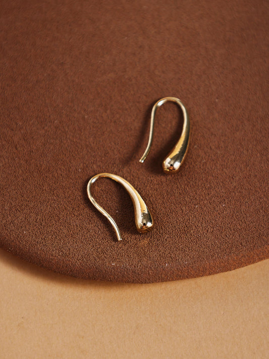 Creative Teardrop U-Shape Stud Earrings – Minimalist Alloy Statement Jewelry