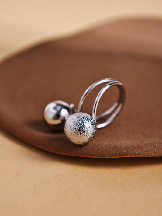 Multi Band Ball Ring – Modern Gold Adjustable Open Statement Ring
