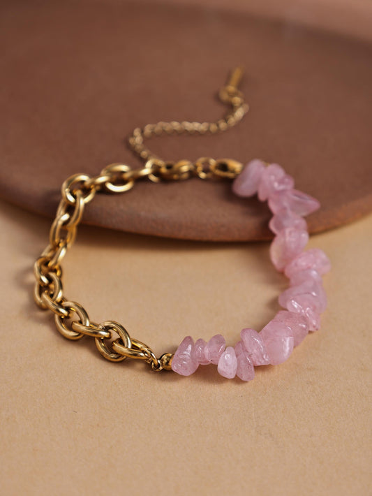 Irregular Crystal Bracelet for Women – Stainless Steel Jewelry