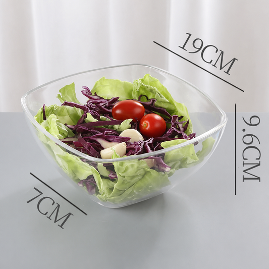 Round Acrylic Salad Bowl, Large Clear Serving Bowl for Vegetables, Fruit, Snacks, Popcorn, and Party Use – Unbreakable & Food-Safe