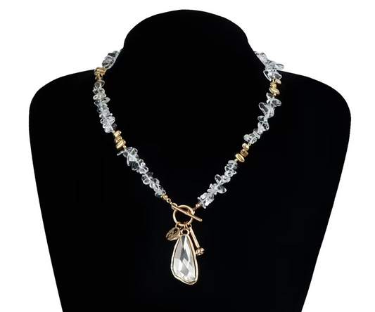 Faceted Crystal Statement Necklace