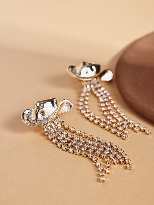 Western Cowboy-Style Tassel Drop Earrings – Alloy Jewelry