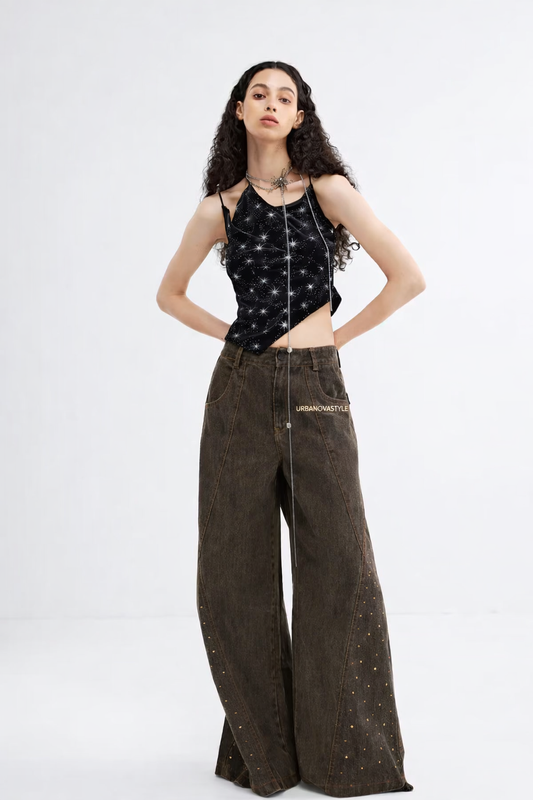 Forest Cargo – Washed Utility Wide-Leg Pants