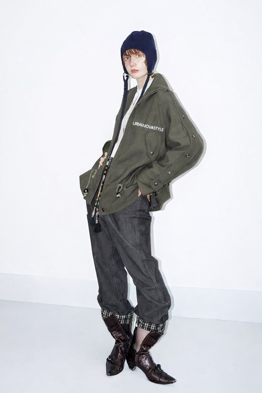 Winter Drift – Drawstring Waist Utility Puffer Coat