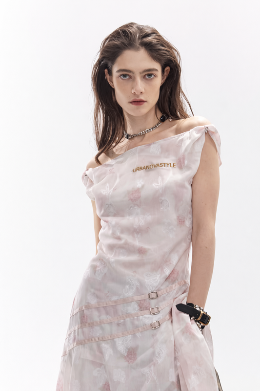 Blush Relic – One-Shoulder Vintage Floral Dress