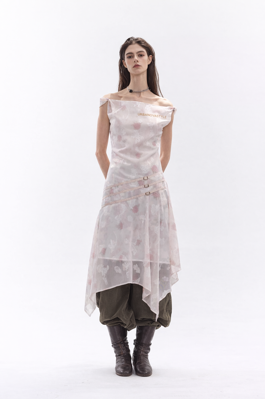Blush Relic – One-Shoulder Vintage Floral Dress